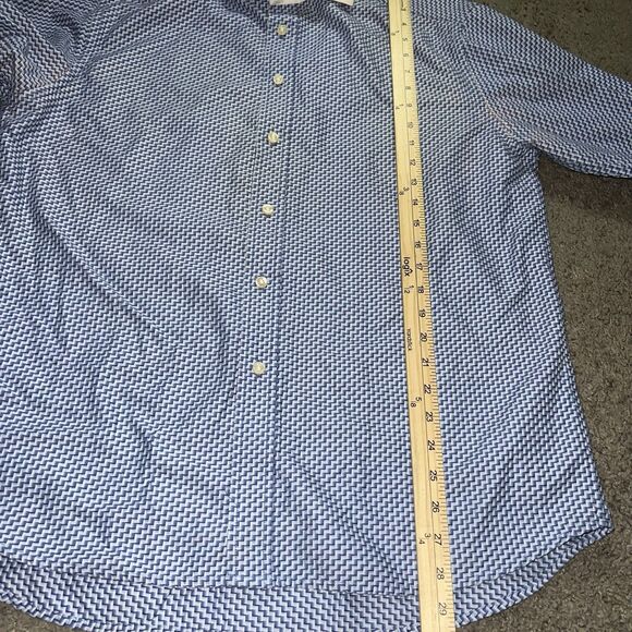 ROBERT GRAHAM LS Flip Cuff Button Front Zig/Zag Shirt SZ LG Cotton - Picture 6 of 9